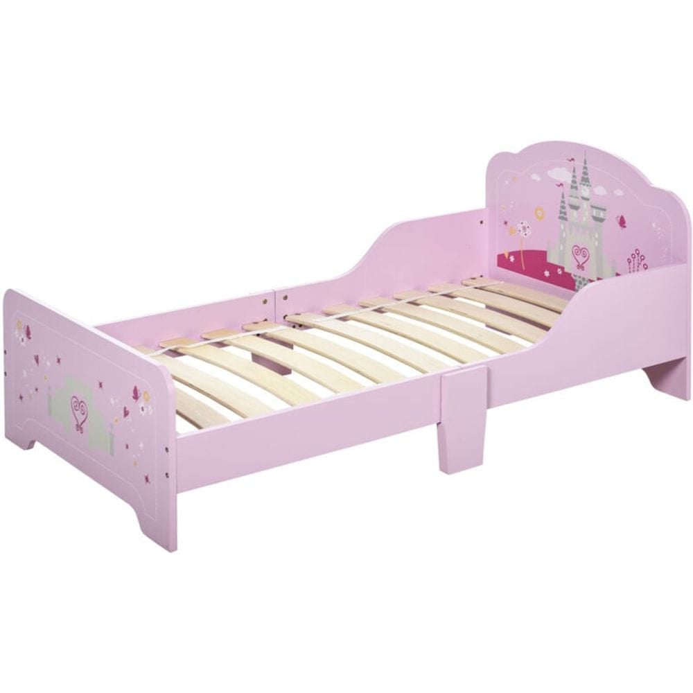 Lit Enfant Licorne 140x70cm - Lit Évolutif 3-6 Ans Avec Barrières De Sécurité