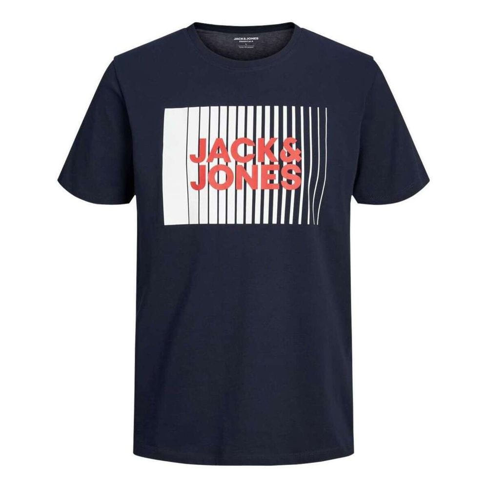 T-Shirt Jack & Jones Logo Col Rond - 100% Coton - Lot De 3 - Noir